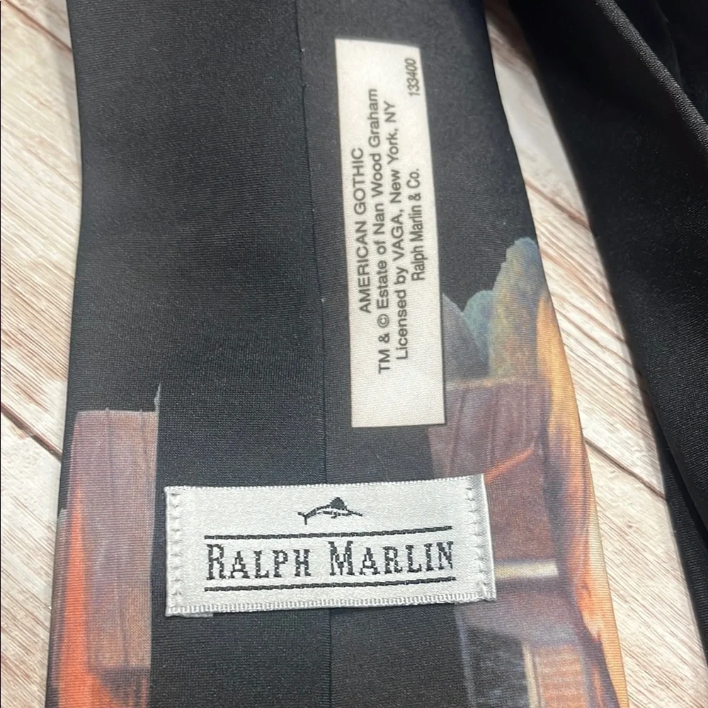 Ralph Marlin Black American Gothic Tie